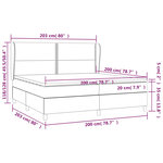 vidaXL Lit à sommier tapissier avec matelas Gris clair 200x200cm Tissu