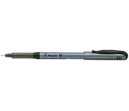 Stylo feutre V-RAZOR POINT pointe ultra-fine baguée métal Noir PILOT
