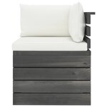 vidaXL Salon palette de jardin 5 Pièces avec coussins Bois de pin massif