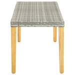 vidaXL Banc de jardin 80 cm Résine tressée Gris