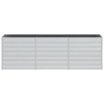 vidaXL Lit surélevé de jardin 240x40x77 cm Acier galvanisé Argenté