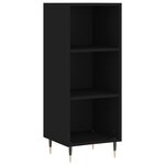 vidaXL Buffet haut Noir 34 5x34x180 cm Bois d'ingénierie