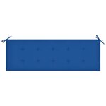 vidaXL Banc de jardin empilable et coussin 159 cm Bois de teck massif
