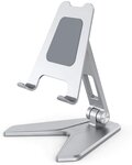 Ovegna P10 : Support téléphonique Portable en Aluminium Alliage, Léger, Pliable, Antidérapant, pour tablettes, Smartphones de 4 à 12.9 Pouces