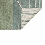 Tapis coton réversible - bleu et beige - 80 x 140 cm