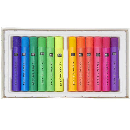 Pastels à l'huile 12 couleurs fluo