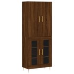 vidaXL Buffet haut Chêne marron 69 5x34x180 cm Bois d'ingénierie