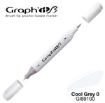 Marqueur manga à l'alcool Graph'it Brush 9100 Cool Grey 0
