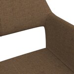 vidaXL Chaises pivotantes à manger lot de 2 marron tissu