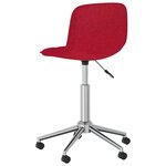 vidaXL Chaises pivotantes à manger lot de 4 rouge bordeaux tissu