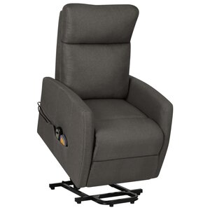 vidaXL Fauteuil de massage inclinable Gris foncé Tissu