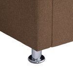 vidaXL Fauteuil cube Marron Tissu