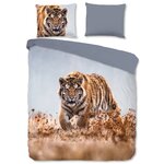 Good Morning Housse de couette TIGER 140x200/220 cm Multicolore