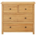 vidaXL Commode 80x35x75 cm Bois de chêne massif