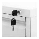 Meuble de classement suspendu 72 cm 2 tiroirs acier gris