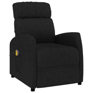 vidaXL Fauteuil de massage Noir Tissu