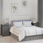 vidaXL Tables de chevet 2 Pièces Gris 40x35x61 5 cm Bois de pin massif