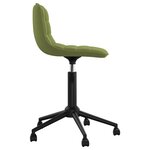 vidaXL Chaises pivotantes à manger lot de 2 vert clair velours