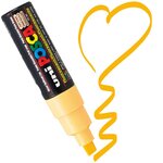 Marqueur pte large biseautée posca pc8k 8mm orange pâle fluo posca