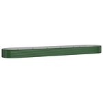 vidaXL Lit surélevé de jardin Acier enduit de poudre 507x100x36cm Vert