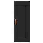 vidaXL Buffet haut Noir 34 5x34x180 cm Bois d'ingénierie