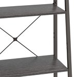 vidaXL Étagère sur pied 4 niveaux Noir 56x35x140 cm