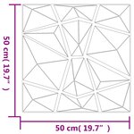 vidaXL Panneaux muraux 24 Pièces gris béton 50x50 cm EPS 6 m² losange