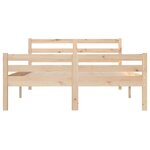 vidaXL Cadre de lit Bois massif 120x200 cm