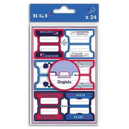 Lot De 24 Stickers Onglets Frenchy - Draeger paris