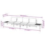 vidaXL Bancs de jardin avec coussins blanc crème 2 Pièces Bois d'acacia