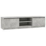 vidaXL Meuble TV Gris béton 140x40x35 5 cm Aggloméré