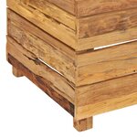 vidaXL Lit surélevé 50x40x55 cm Bois massif de teck et acier