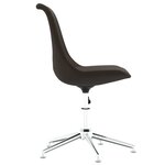vidaXL Chaises pivotantes à manger lot de 4 marron foncé tissu