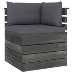 vidaXL Salon palette de jardin 5 Pièces avec coussins Bois de pin massif