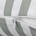 vidaXL Oreiller d'extérieur 4 Pièces Impression rayure 45 x 45 cm Gris