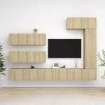 vidaXL Ensemble de meuble TV 7 Pièces Chêne sonoma Aggloméré