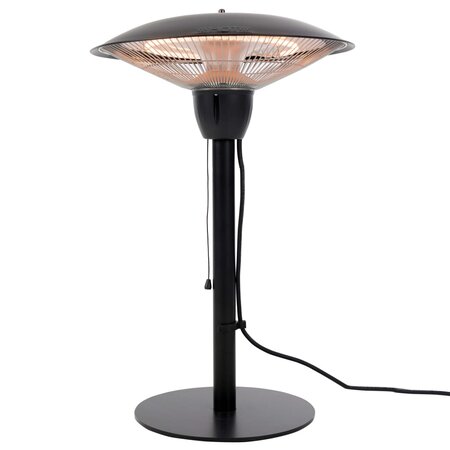 Sunred Chauffage de table Barcelona 1500 W Halogène Noir