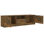 vidaXL Meuble TV Chêne fumé 140x35x40 cm Bois d'ingénierie