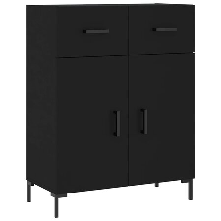 vidaXL Buffet noir 69 5x34x90 cm bois d'ingénierie
