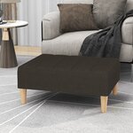 vidaXL Repose-pied Marron foncé 78x56x32 cm Tissu