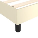 vidaXL Sommier à ressorts de lit Crème 200x200 cm Similicuir