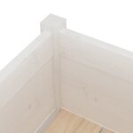 vidaXL Jardinière d'extérieur Blanc 31x31x70 cm Bois de pin massif