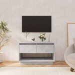 vidaXL Meuble TV Gris béton 70x41x44 cm Aggloméré