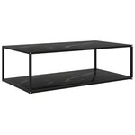 vidaXL Table basse Noir 120x60x35 cm Verre trempé