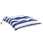vidaXL Coussins de chaise 6 Pièces rayures bleues et blanches 40x40x7 cm