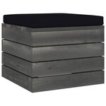 vidaXL Salon palette de jardin 2 Pièces avec coussins Bois de pin massif