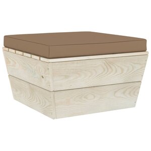 vidaXL Repose-pied palette de jardin avec coussin Épicéa imprégné