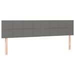 vidaXL Lit à sommier tapissier avec matelas Gris foncé 180x200cm Tissu