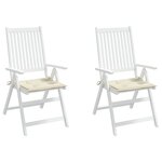 vidaXL Coussins de chaise de jardin 2 Pièces crème 50x50x3cm tissu oxford
