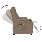 vidaXL Fauteuil de massage Cappuccino Similicuir